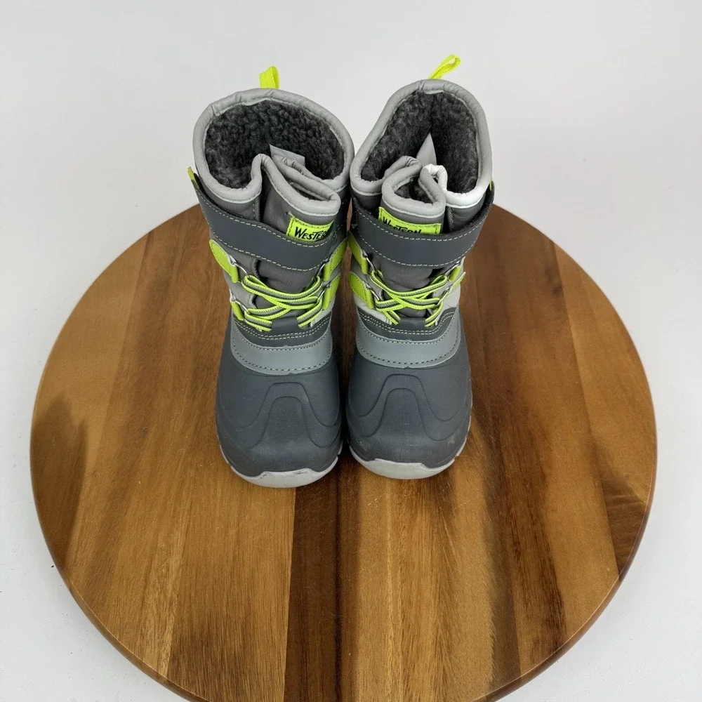 Little Kids Western Chief Ascend Charcoal Comfort Lined Snow Boots Size 10 C GUC